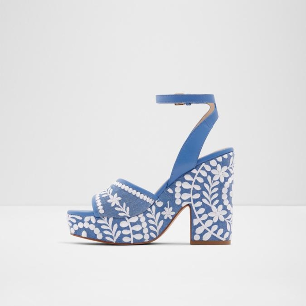 Aldo Quintinia Blue Platform Sandals